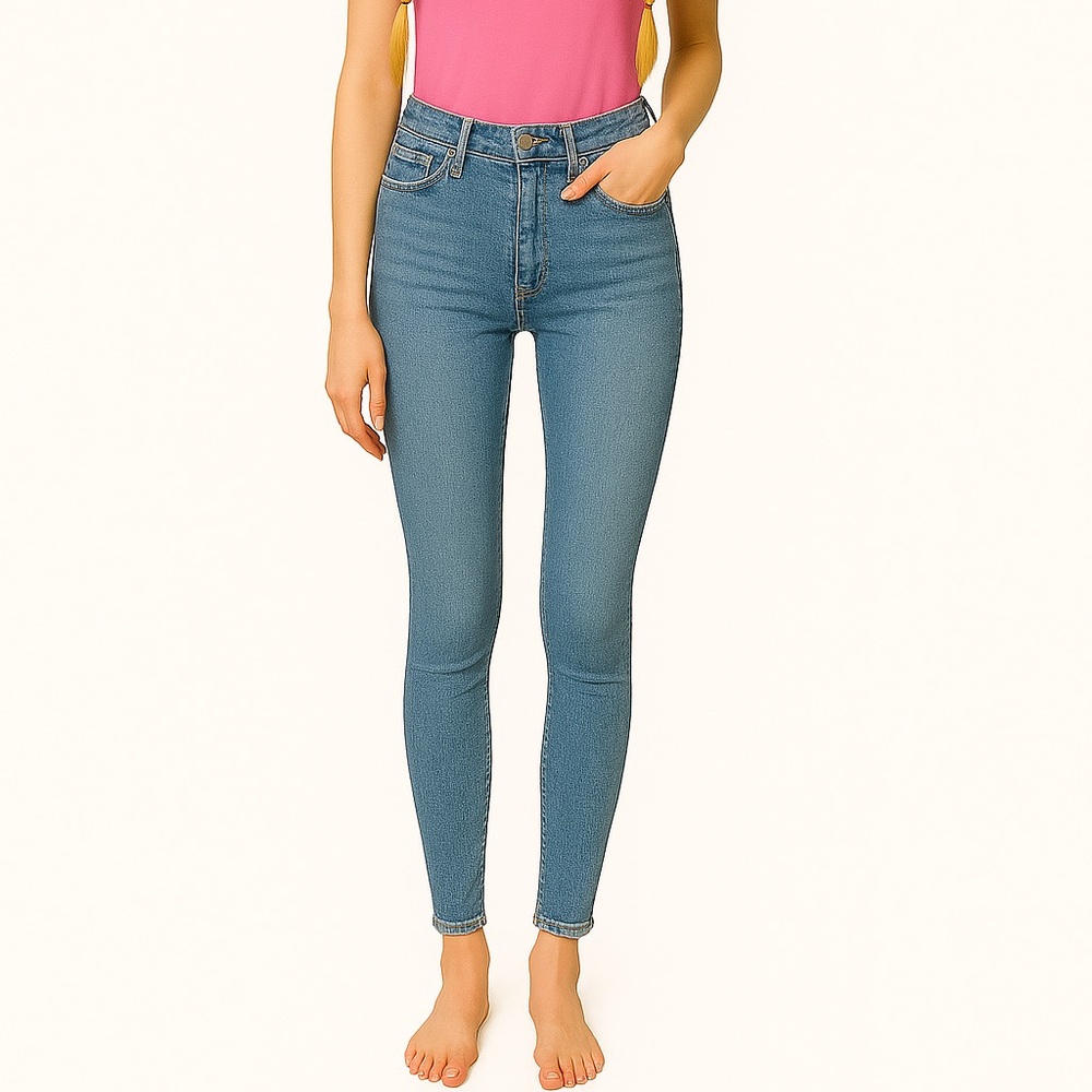 ABERCROMBIE Erin Straight Leg Stretch Jeans - Picture 3 of 15